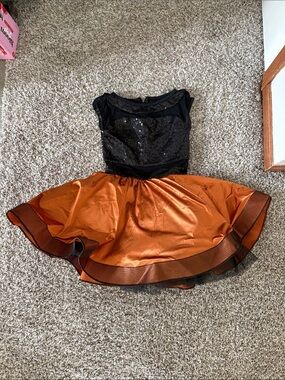 Weissman Black and Orange Sparkle Costume
